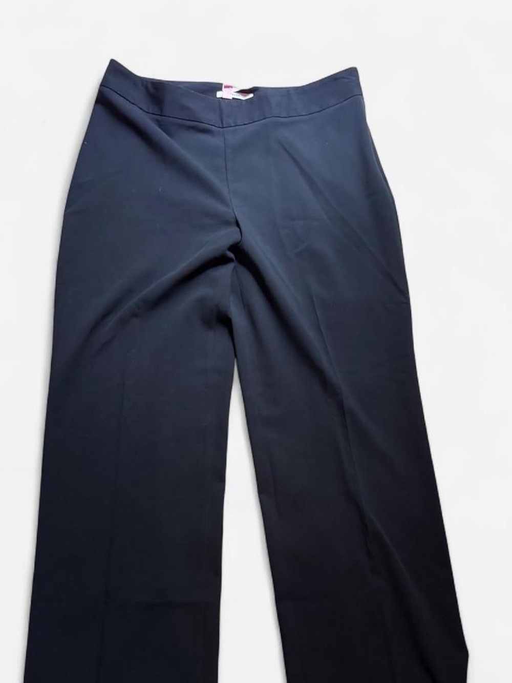 Women's Black Wide-Leg Trousers with Side Zip